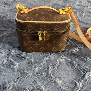 Cute monogrammed train case bag.